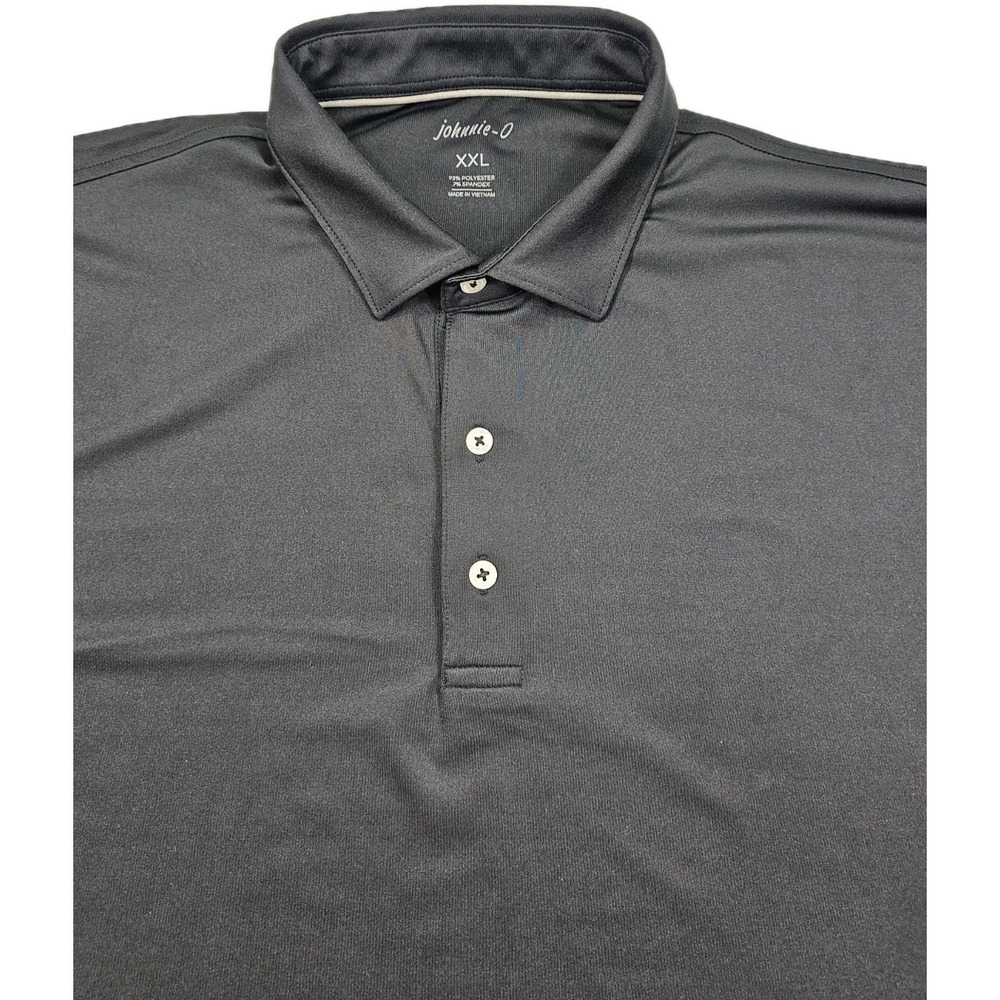 Johnnie O Birdie Prep Performance Mens 2XL Black Golf Polo Casual Shirt JMPO1710 - Picture 3 of 11